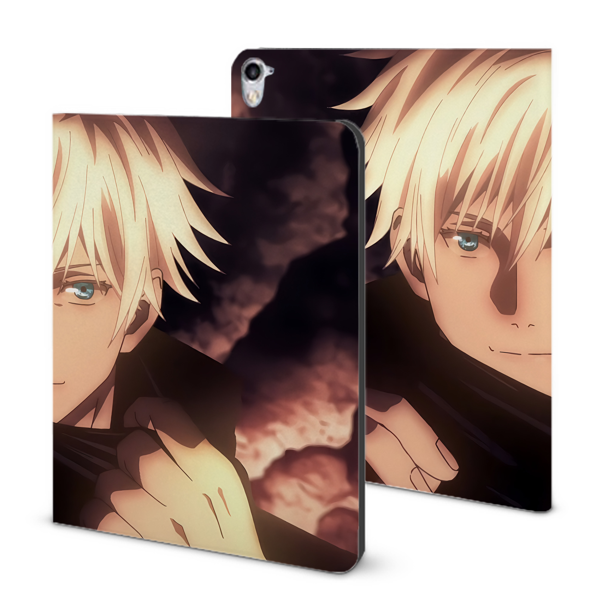 （画像用） 呪術廻戦 Jujutsu Kaisen IPad ケース ブック型 PUレザー TPU 耐衝撃 軽量 薄型 ペン収納なし 全面保護 IPad 各モデル対応
